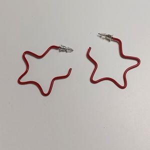 Red Star Earrings